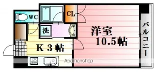 フローラ西原【5階】の間取り