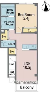 アル・羽ノ浦B【104号室】の間取り