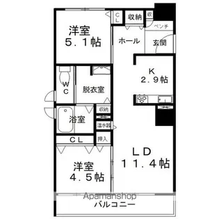 MOTTOたくま宿【7階】の間取り