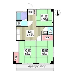 とくしんハイツ【2階】の間取り
