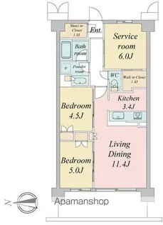 トラープランド蒼麗館【6階】の間取り