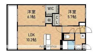 ファルコン寿北【3階】の間取り
