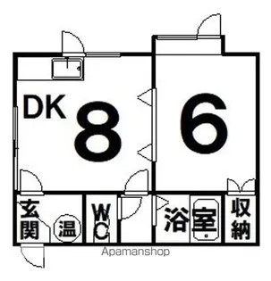 エステートインかれんと【1階】の間取り