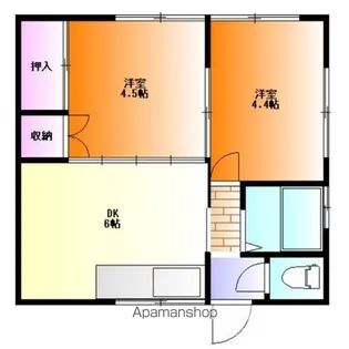 コーポ富士【102号室】の間取り