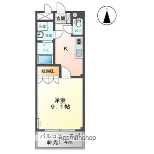 カーサ フェリーチェ【203号室】の間取り