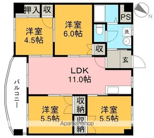 4LDKの間取り画像