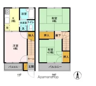 マルシンコーポ AB【B101号室】の間取り
