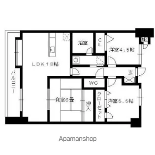 サーパス諏訪野【2階】の間取り