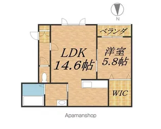 ハルコマリーフB【1階】の間取り
