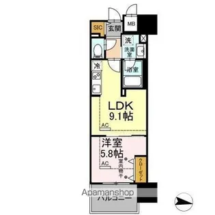 PARK AVENUE EAST【2階】の間取り