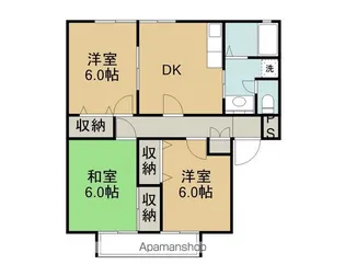 パナタウン南長池B棟【2階】の間取り
