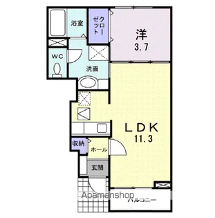プロムナードU Ⅲ【1階】の間取り