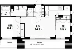 中目黒ウエスト【5階】の間取り