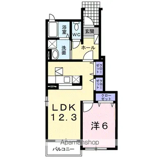 ジョヴァーネ【1階】の間取り