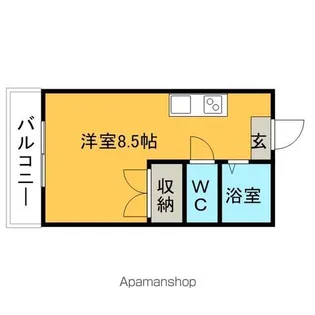 1Rの間取り画像