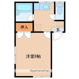 八木山ハイツ(西側)【101号室】の間取り
