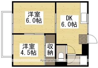 コーポ操扇山【1-2号室】の間取り