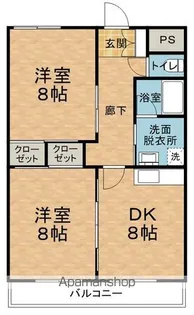 グリーンパーク新町Ⅱ【103号室】の間取り