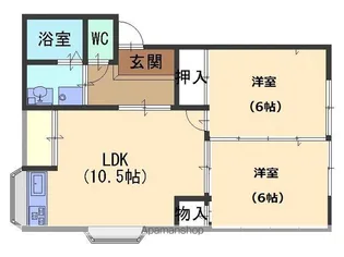 ブルーハイツ【202号室】の間取り