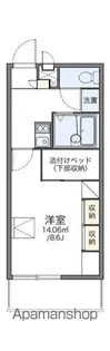 レオパレスBLUE・WILLO【203号室】の間取り