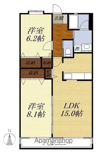 ラフィーネ掛川BⅡ【603号室】の間取り