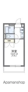 レオパレスクリスタルⅡ【206号室】の間取り