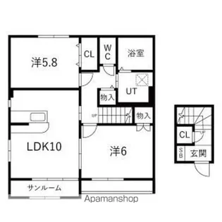 オリエンスA【2階】の間取り