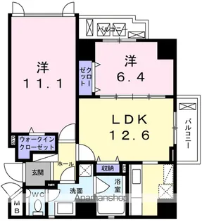 テラス イースト フォー【7階】の間取り