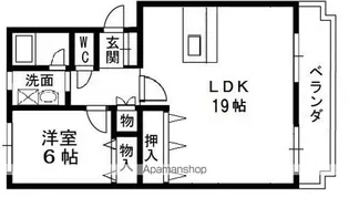 サンハイツ高安【4階】の間取り