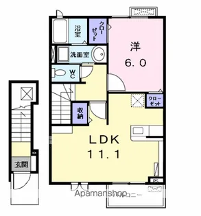 カーサ・プリーマ Ⅱ【2階】の間取り