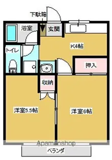コーポネモト【2階】の間取り