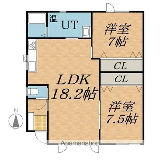 北海道帯広市西十一条南27丁目【テラスハウス】の間取り