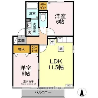 ルピナK・S ABC【1階】の間取り