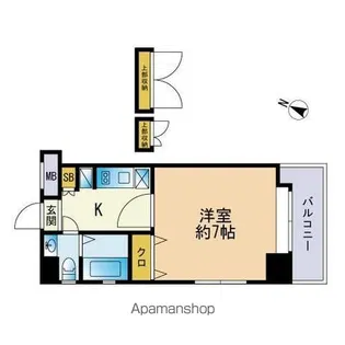 ダイナコートエスタディオ大濠公園【7階】の間取り