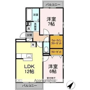 ハイドゥ伴3【2階】の間取り