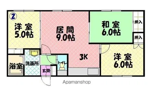 ヴェルシティ東光6.3 B棟【202号室】の間取り