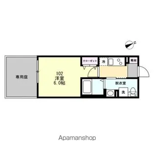 ジョーパレス鵠沼海岸【1階】の間取り
