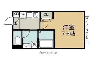 プリマフルール大和町【101号室】の間取り