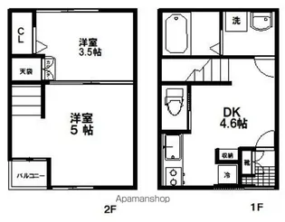 ローザハイム通町 西棟【1階】の間取り