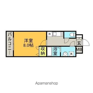 ビエラコート大橋【4階】の間取り