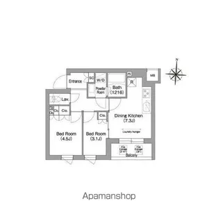 コンフォリア・リヴ南品川【1階】の間取り