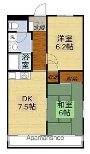 ハピネスマルカ【201号室】の間取り