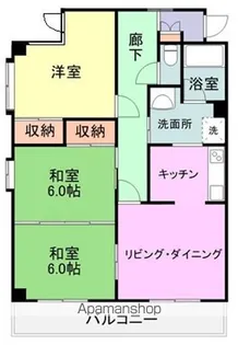 ハイツ桜町【20E号室】の間取り