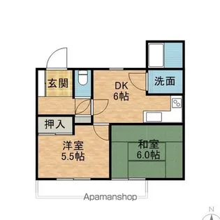 コーポラス幸武104【1-B号室】の間取り