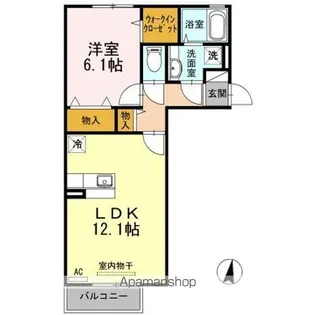 カーサ・デ・ミオ【2階】の間取り