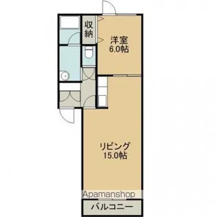 ペガサス中道【102号室】の間取り