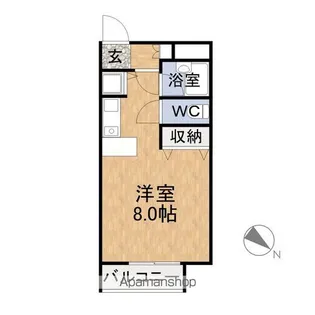 ヴェルヴィ豊岡【205号室】の間取り