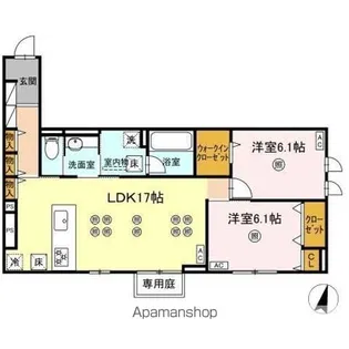フース ヒュッゲ行橋Ⅱ【1階】の間取り
