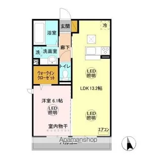 マルシェみどりのII【1階】の間取り