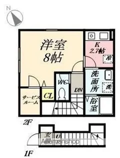 シャノワール岩沼【206号室】の間取り